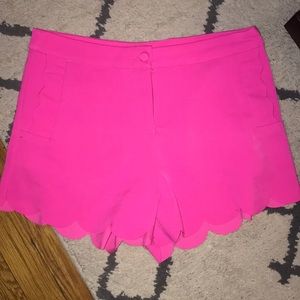 Bright pink shorts